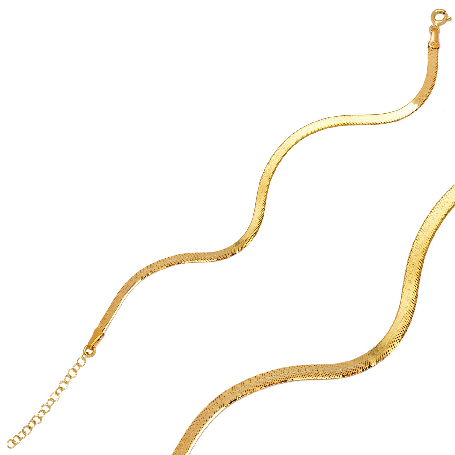 Handcrafted Sterling Silver Italian Chain Bracelet - Gold Plated