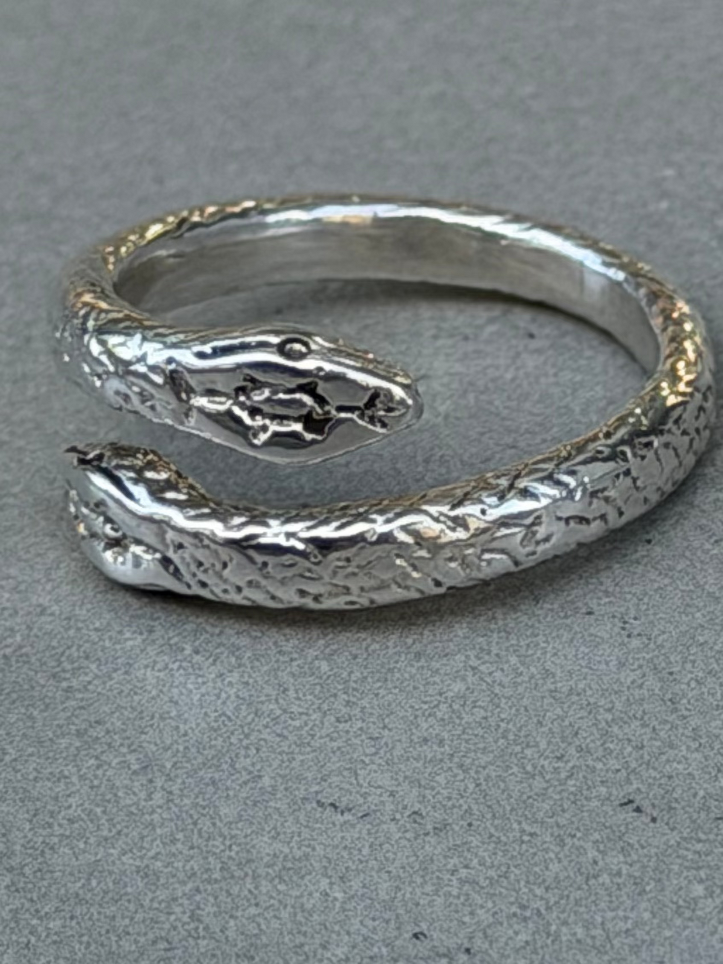 Handcrafted Sterling Silver Snake Design Ring