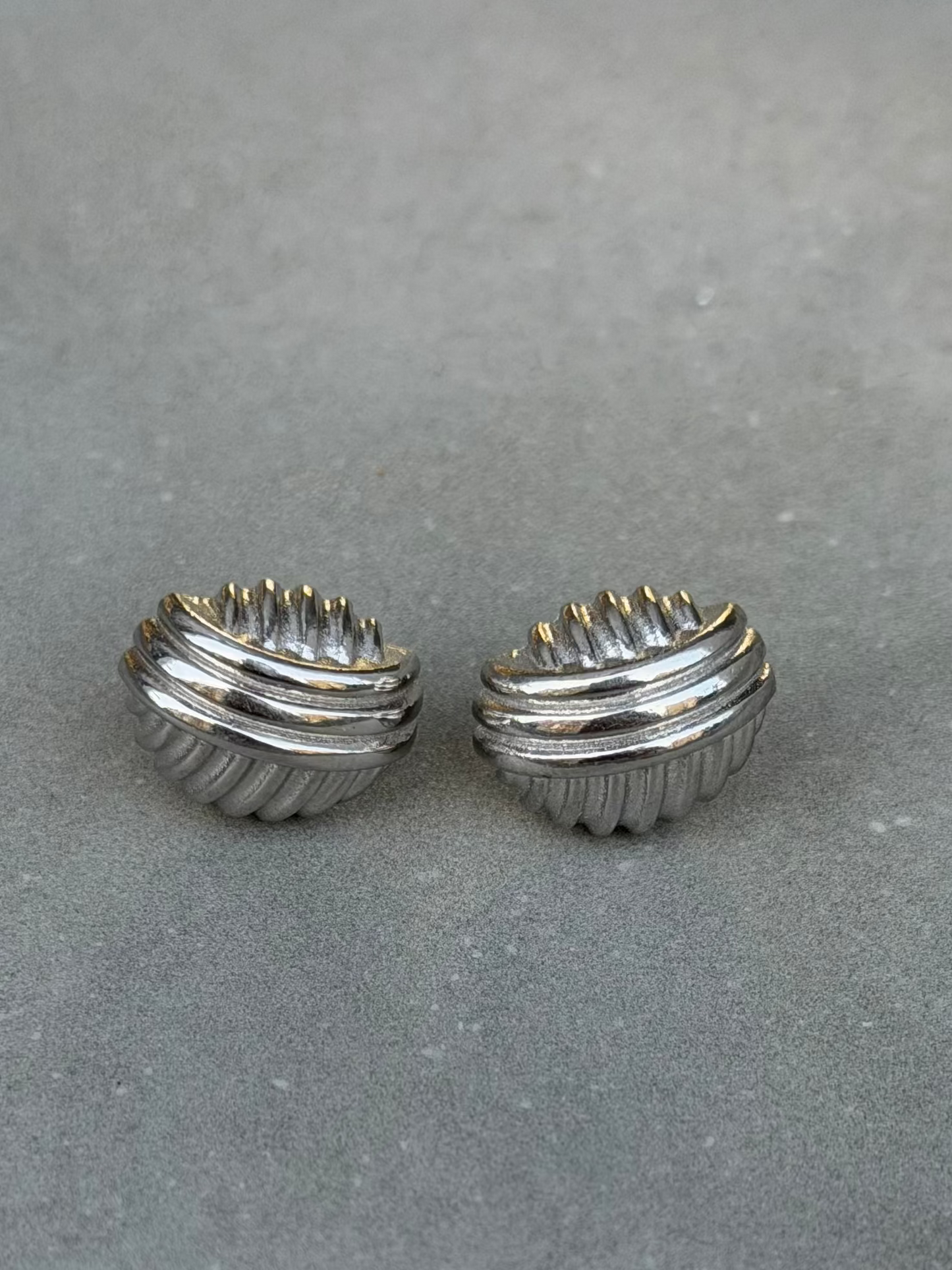 10 mm Oval Stud Sterling Silver Earrings