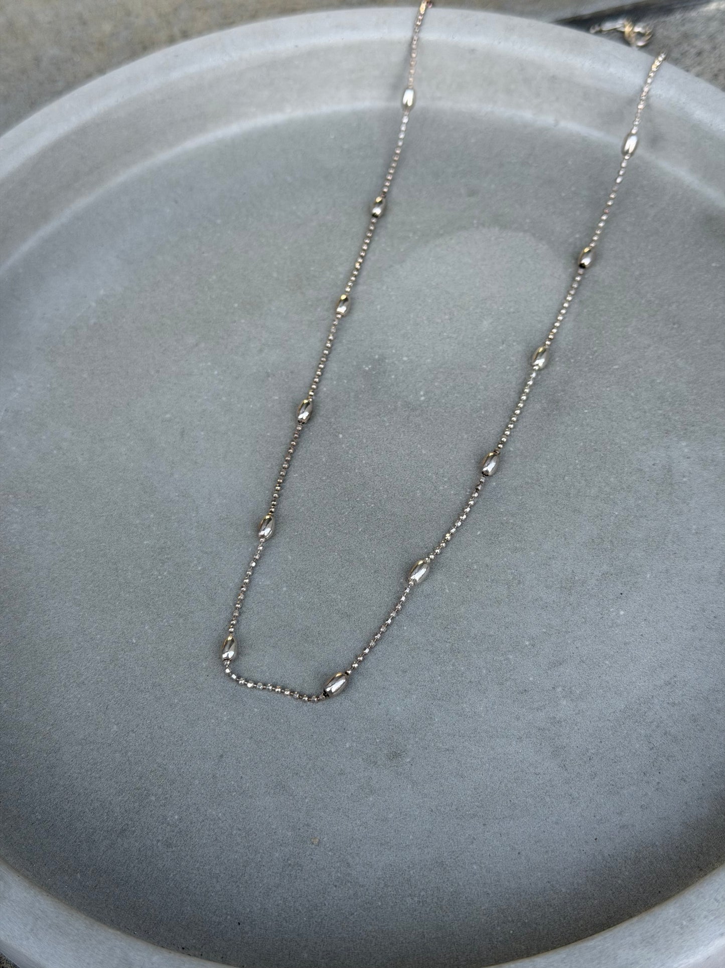 50 cm Sterling Silver Bead Chain Necklace