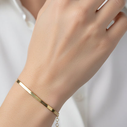 Handcrafted Sterling Silver Italian Chain Bracelet - Gold Plated