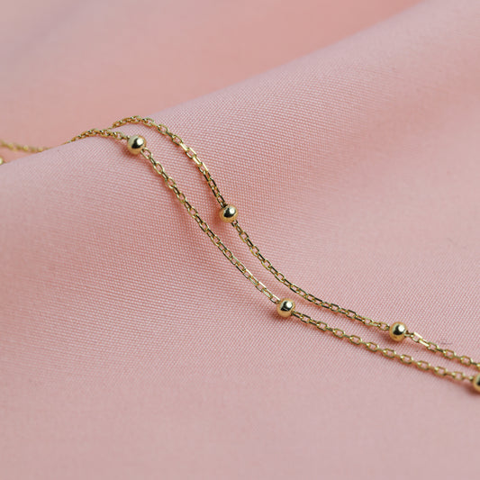 Handcrafted Sterling Silver Minimalist Plain Ball Chain Bracelet
