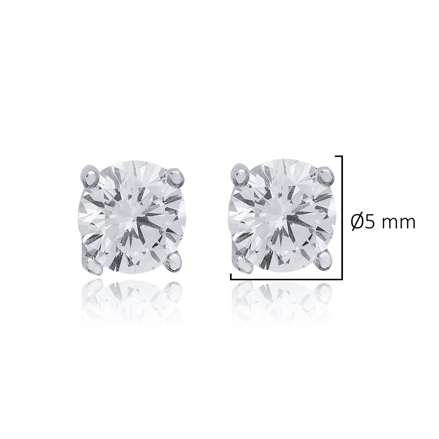 Handcrafted Sterling Silver 5 mm Round Earrings