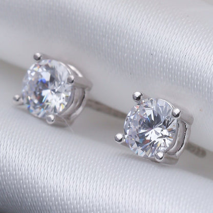 Handcrafted Sterling Silver 5 mm Round Earrings