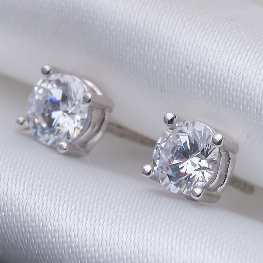 Handcrafted Sterling Silver 5 mm Round Earrings