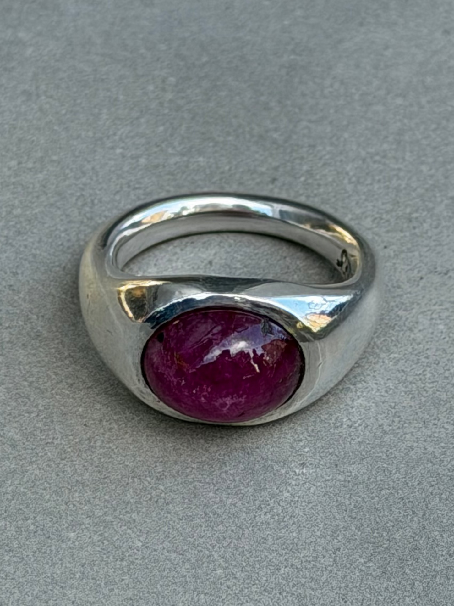 Handcrafted Sterling Silver Ring Ruby