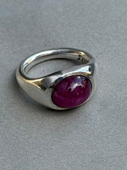 Handcrafted Sterling Silver Ring Ruby