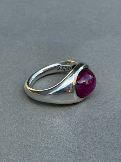 Handcrafted Sterling Silver Ring Ruby