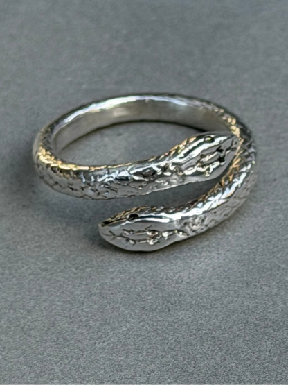 Handcrafted Sterling Silver Snake Design Ring