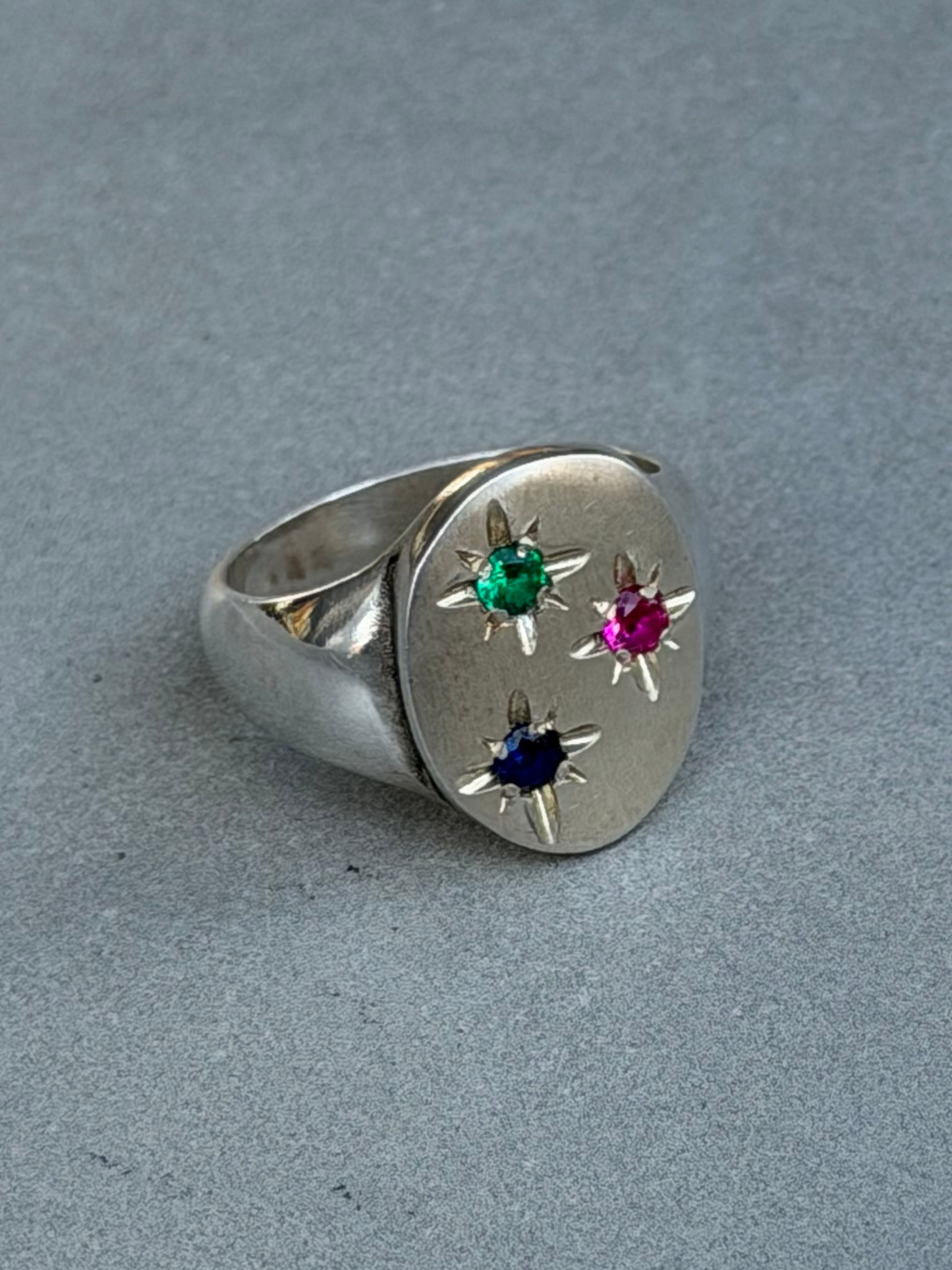 Handcrafted Gemstone Sterling Silver Ring