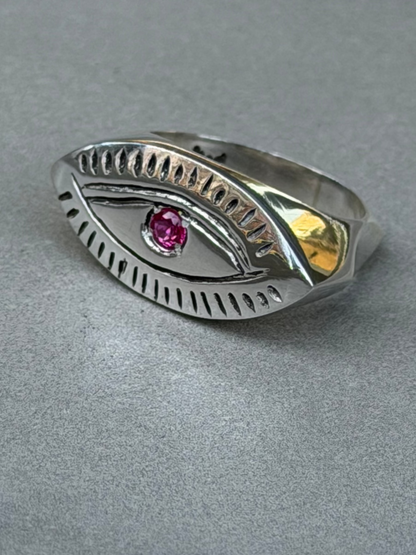 Handcrafted Sterling Silver Ring Ruby