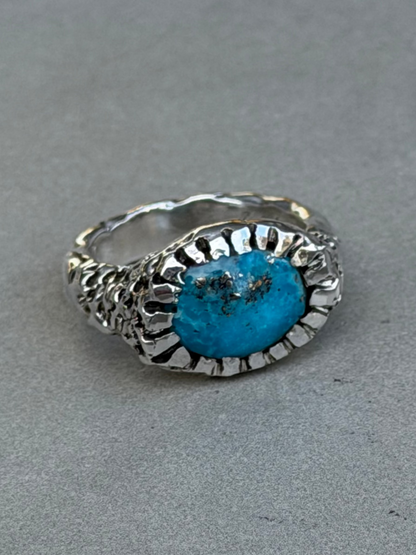 Handcrafted Sterling Silver Ring Turquoise