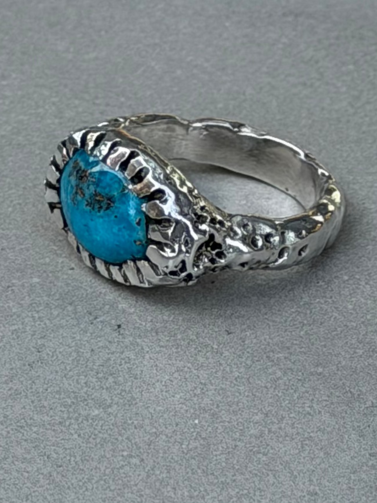 Handcrafted Sterling Silver Ring Turquoise