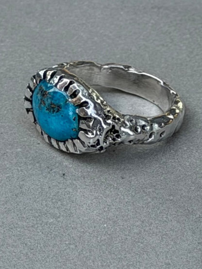 Handcrafted Sterling Silver Ring Turquoise