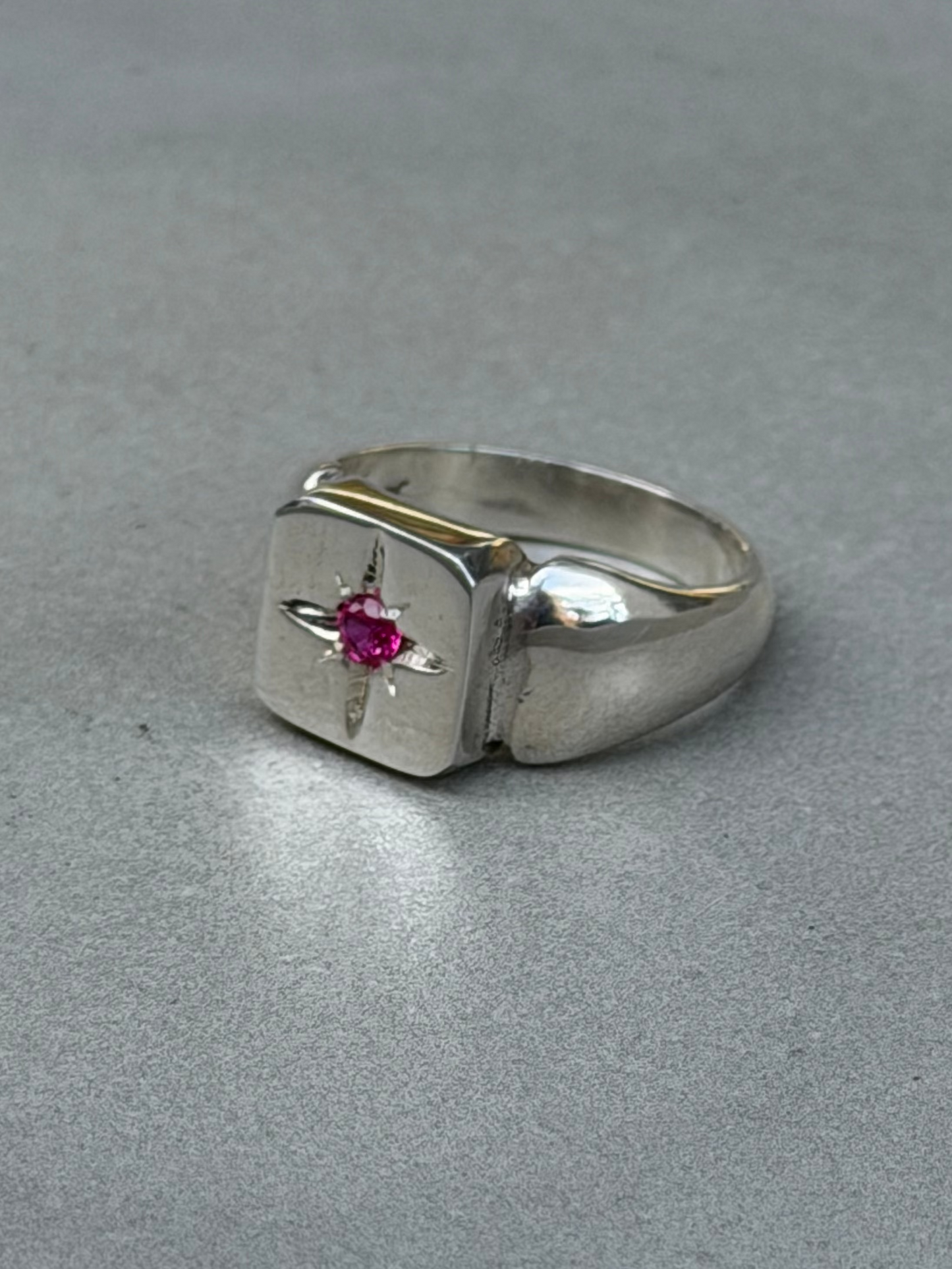 Handcrafted Sterling Silver Ring Ruby