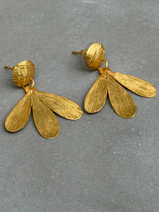 Handcrafted Sterling Silver Earring – 18K Gold Plated
