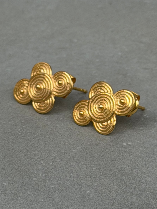 Handcrafted Sterling Silver Earring – 18K Gold Plated