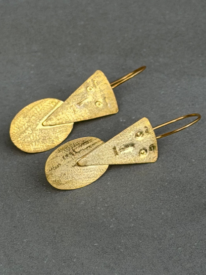 Handcrafted Sterling Silver Earring – 18K Gold Plated