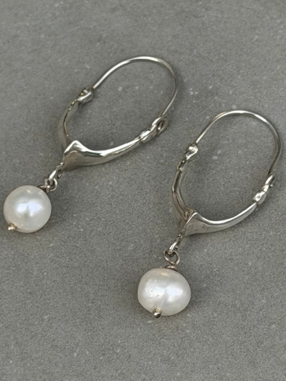 Handcrafted Sterling Silver Earring Pearl