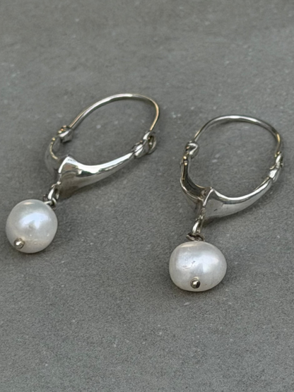 Handcrafted Sterling Silver Earring Pearl