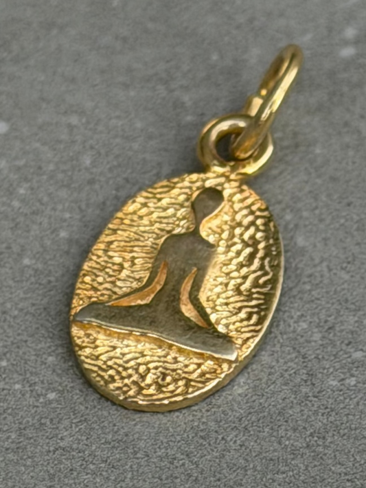 20 mm Sterling Silver Pendant – Gold Plated