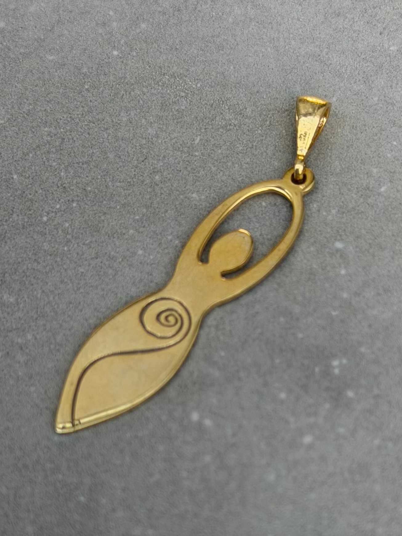 40 mm Sterling Silver Pendant Gold Plated
