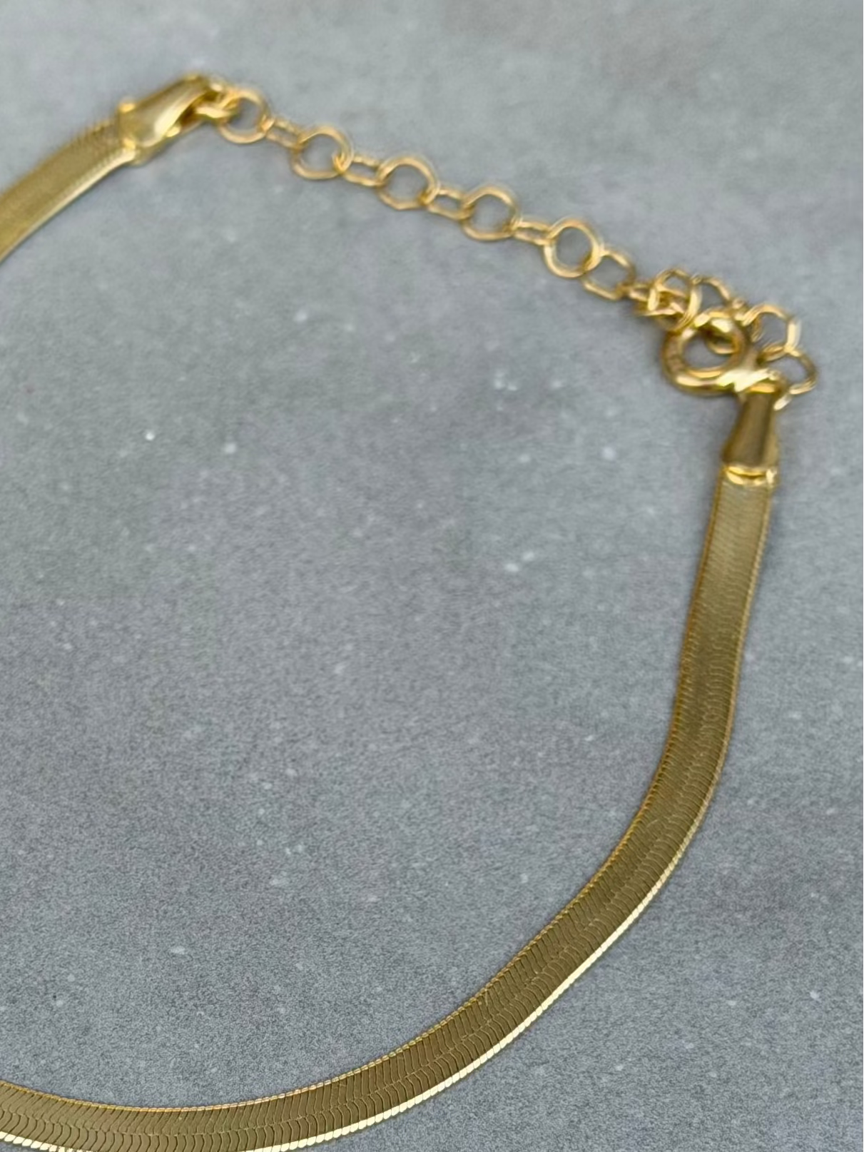 20 cm Snake Design Sterling Silver Bracelet Gold Plated