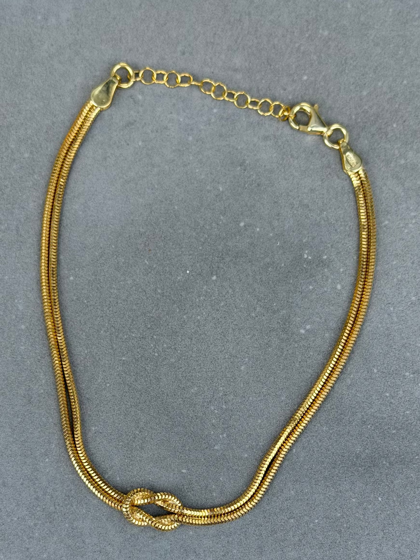 20 cm Sterling Silver Bracelet Gold Plated