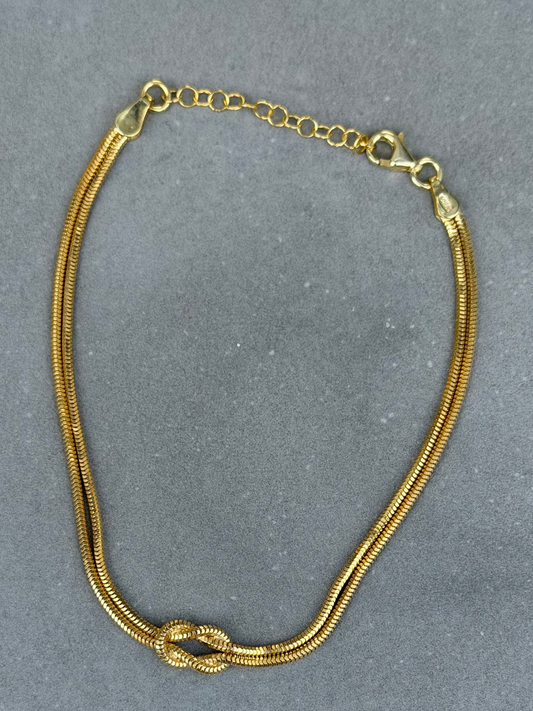 20 cm Sterling Silver Bracelet Gold Plated