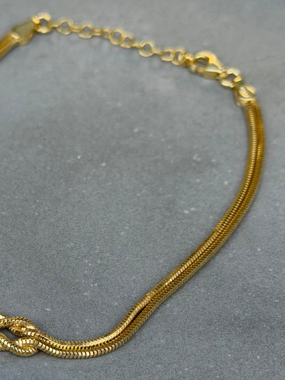 20 cm Sterling Silver Bracelet Gold Plated
