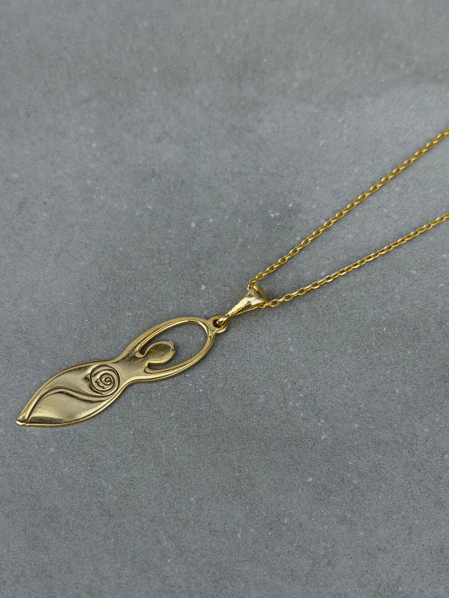 44 cm Sterling Silver Necklace with Pendant Gold Plated