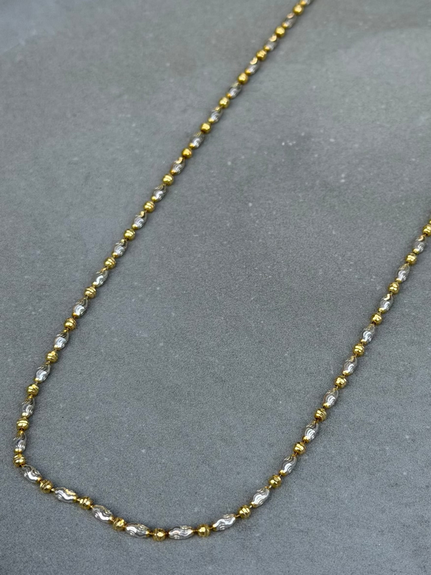 44 cm Multi Stone Sterling Silver Necklace Gold Plated