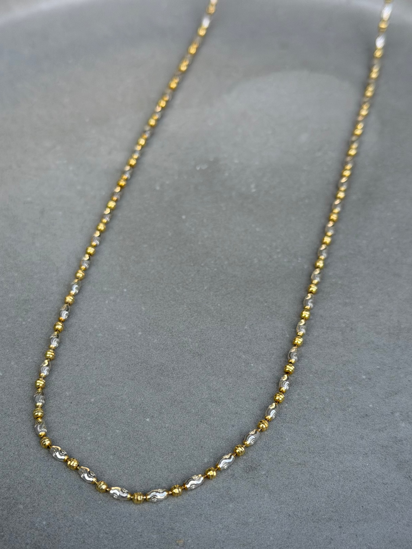 44 cm Multi Stone Sterling Silver Necklace Gold Plated