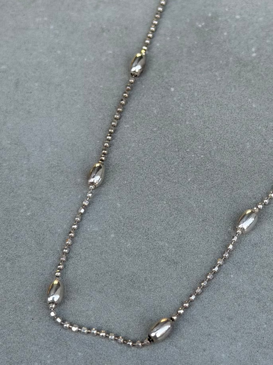 50 cm Sterling Silver Bead Chain Necklace