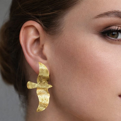 Handcrafted Sterling Silver Earring – 18K Gold Plated